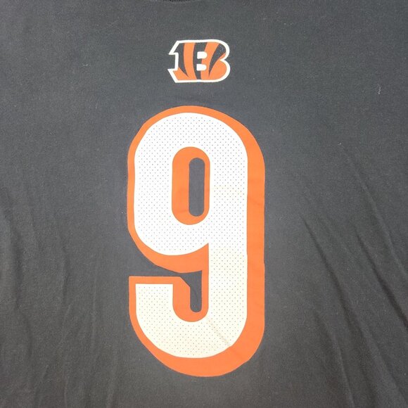 Cincinnati Bengals Shirt Men's XL Joe Burrow Black Short Sleeve NFL NIke TEE - Picture 2 of 10